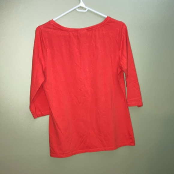 Jana Orange Fitted Long Sleeve Blouse - Picture 4 of 8